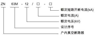 ZN63M-12真空斷路器型號(hào)說明